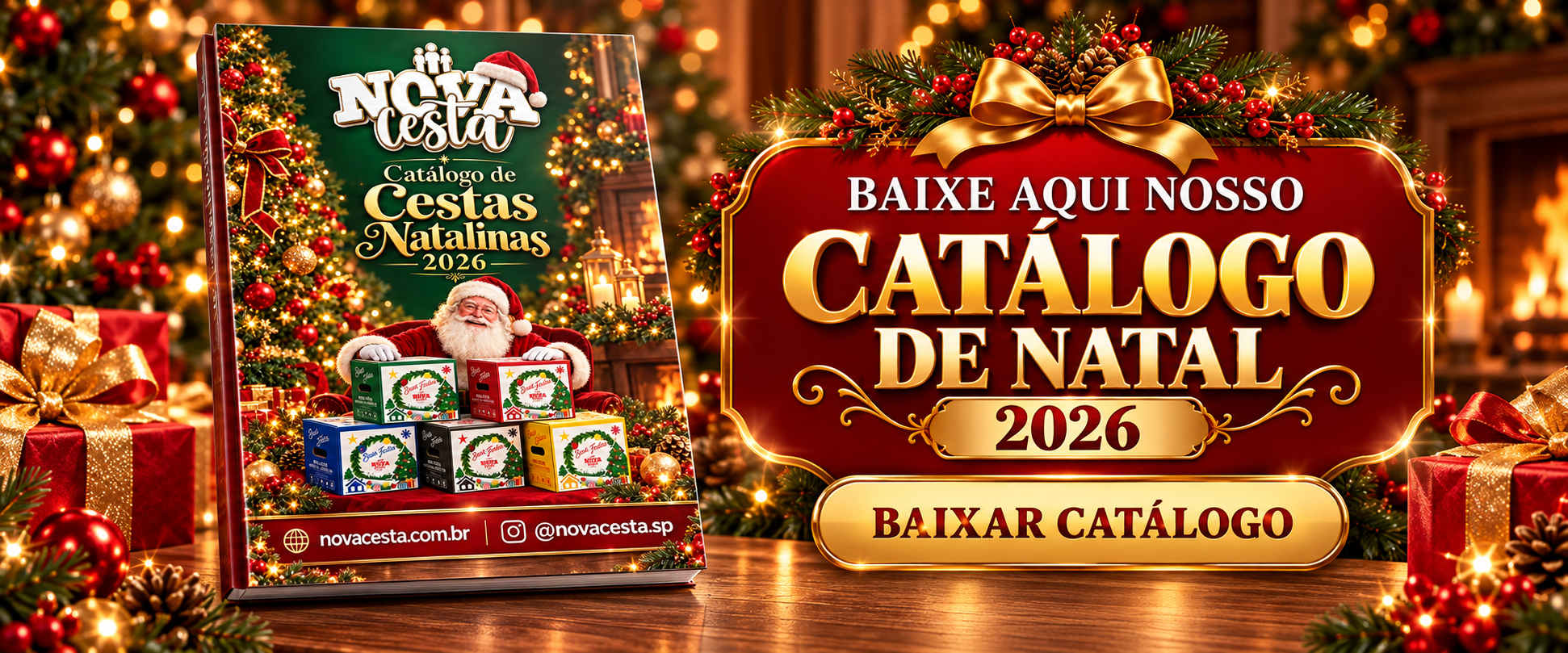 Baixe aqui nosso catálogo de Natal 2026 — Nova Cesta